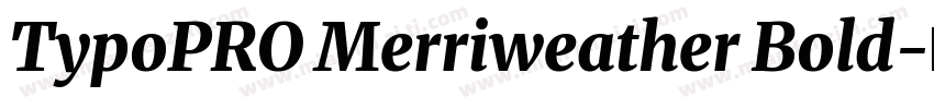 TypoPRO Merriweather Bold字体转换